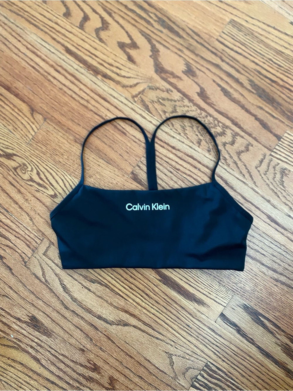 Calvin Klein Black Logo Crop Bralette